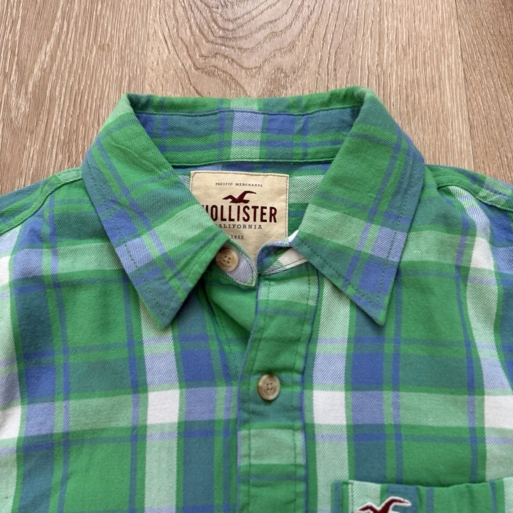 Hollister California Stretch Long Sleeve Plaid‎ Button Down Size Medium Bundle